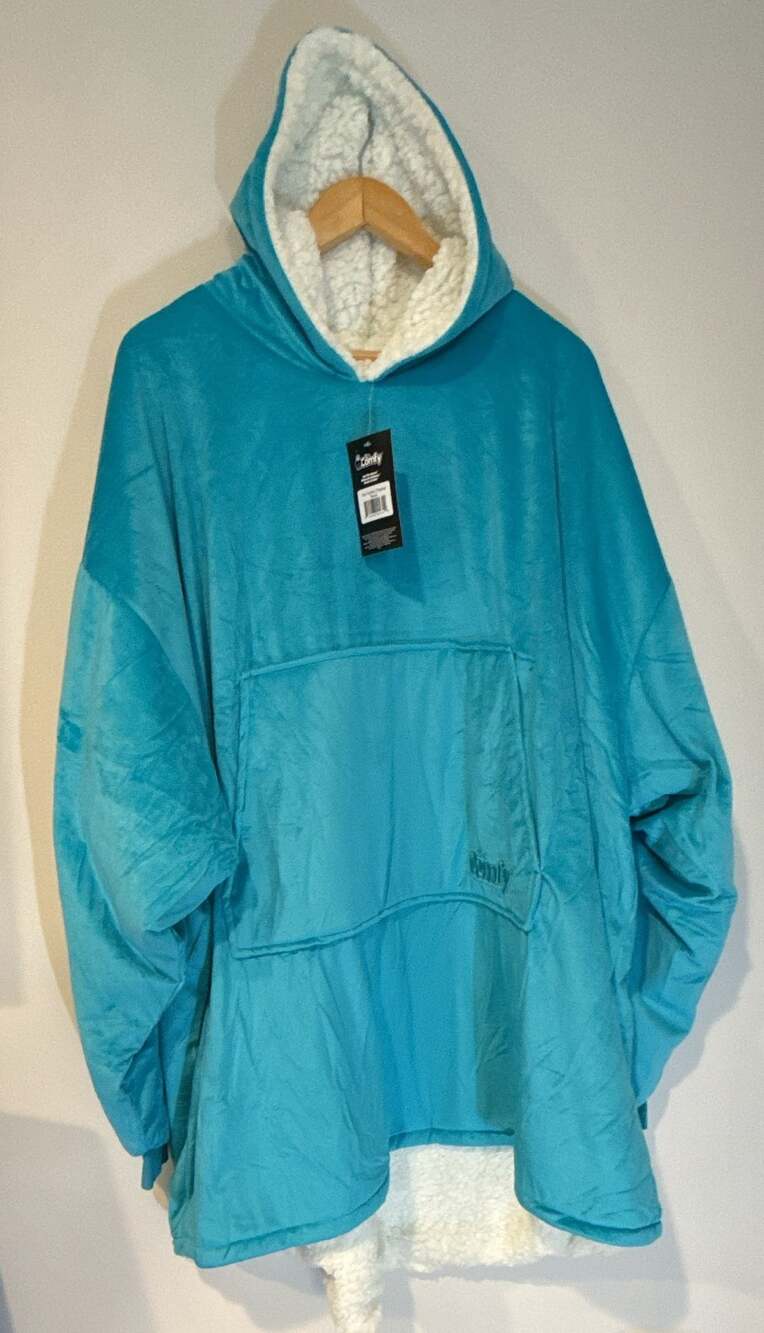 The Comfy Original Oversized Wearable Blanket Hoodie Aqua New with Tags